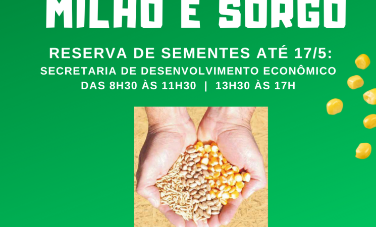 Aberto o período de reservas de sementes do Programa Troca-troca de Sementes - 2024/2025