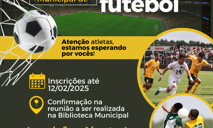 Inscrições abertas para o Campeonato Municipal de Futebol em Getúlio Vargas