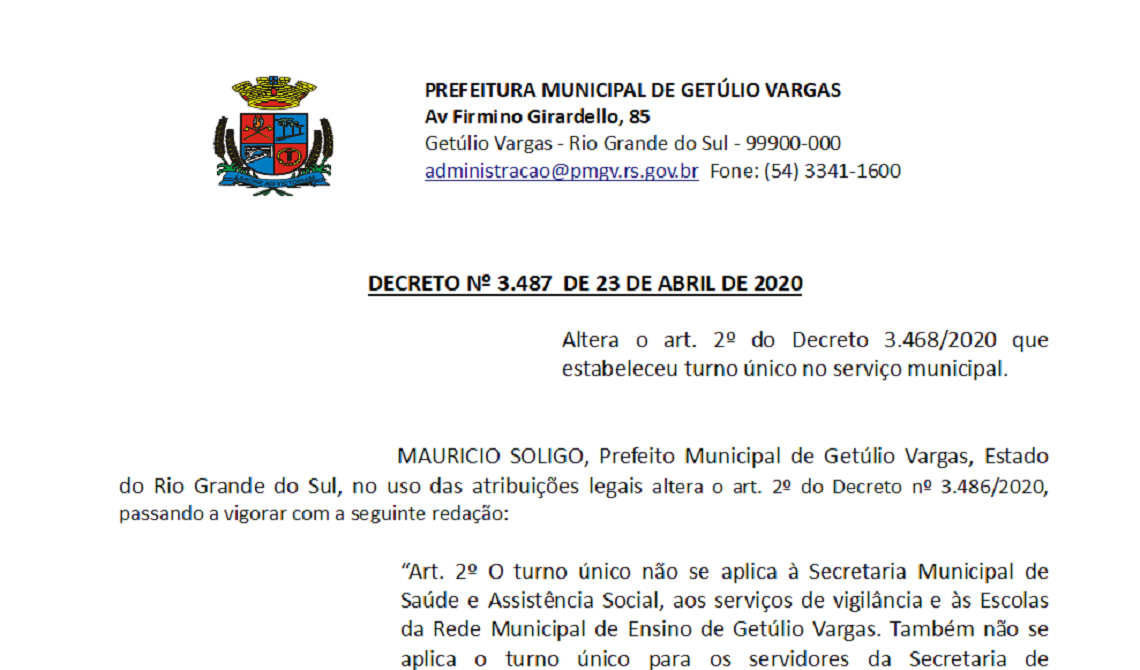 Decreto 3487 altera art 2 retira obras e desenvolvimento do Turno único