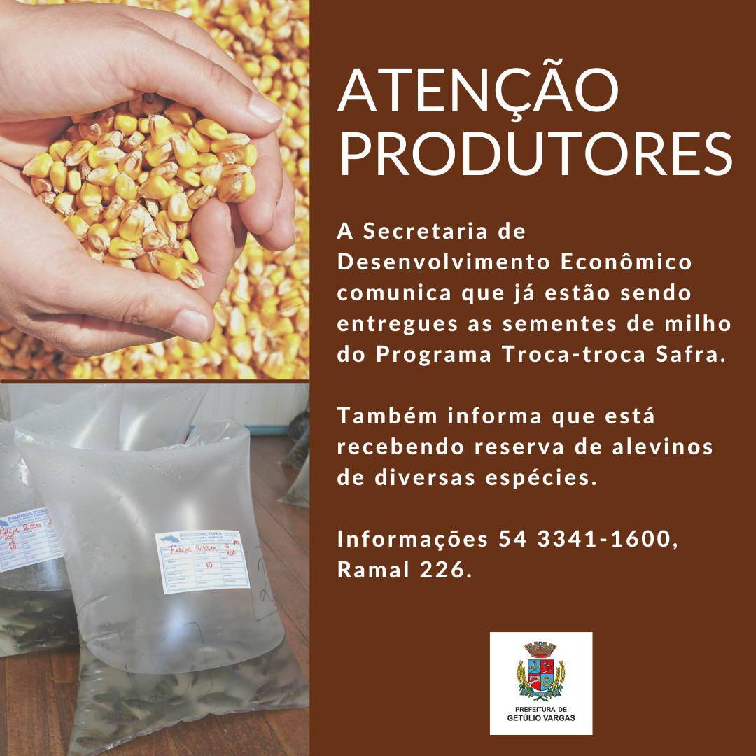 Atenção produtores