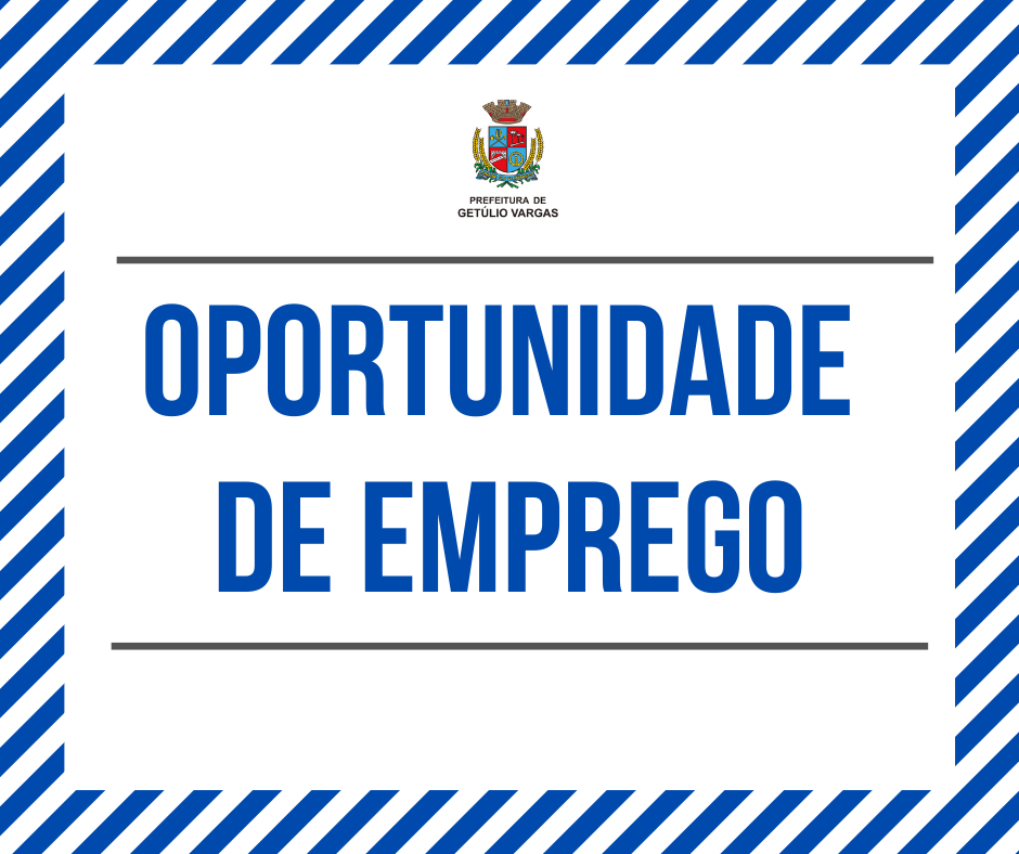 Oportunidade de emprego -
