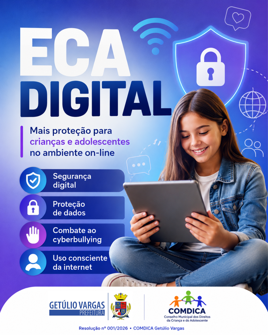 COMDICA publica resolução que regulamenta diretrizes do ECA Digital em Getúlio Vargas